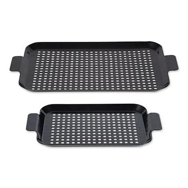 RSVP Porcelain Coated Grill Toppers - Set of 2 RSVP Porcelain Coated Grill Toppers - Set of 2