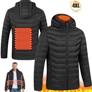 Electric USB Heated Jacket Men Women Heating Thermal Coat, Heating Jacket, Heated Jacket, Electric Heated with 3 Heating Levels 2 Heating Zones, Men Women Heated Jacket