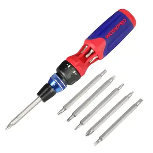#Summervibes WORKPRO 12-in-1 Ratcheting Multi-Bit Screwdriver Set, Quick-load Mechanism Screwdriver with Double End Bits in Handle