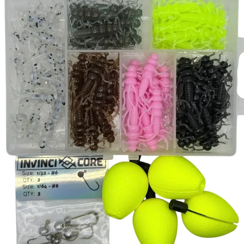 Creek Bugz 1.375” - 101 Piece (Stonefly) Kit Artifical Fishing Baits Bundle Soft Plastic Fishing Lure Set - Trout, Bass, Perch, Crappie, Panfish