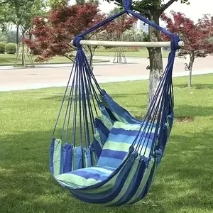 Portable Outdoor Hammock | Durable Nylon Swing Chair, Comfortable for Yard Use, Red Color