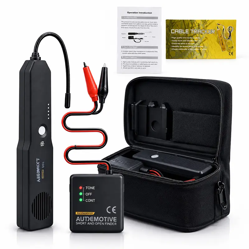 Wire tracing test kit, EM415PRO 6–42 V DC automotive circuit tester, quickly locates open circuits and short circuits, non-contact sensing probe for vehicle repair, essential equipment,car accessories