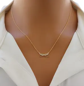 18K Gold Plated Pave Angel Wing Pendant Necklace – Elegant Symbol of Protection, Love, and Strength