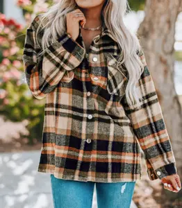 Orange Geometric Shacket