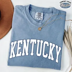 Comfort Colors Kentucky Shirt, Vintage Kentucky Tshirt, Kentucky Game Day Shirt, Kentucky Travel Gift Cotton Fit Green Hoodie
