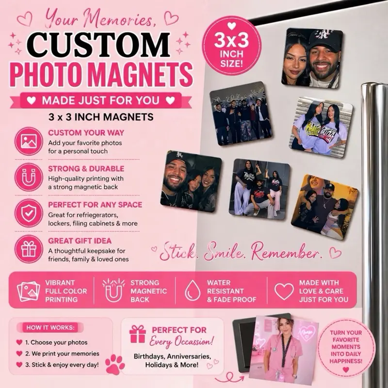 3x3 photo magnets Decoration Home Decor Interior Art