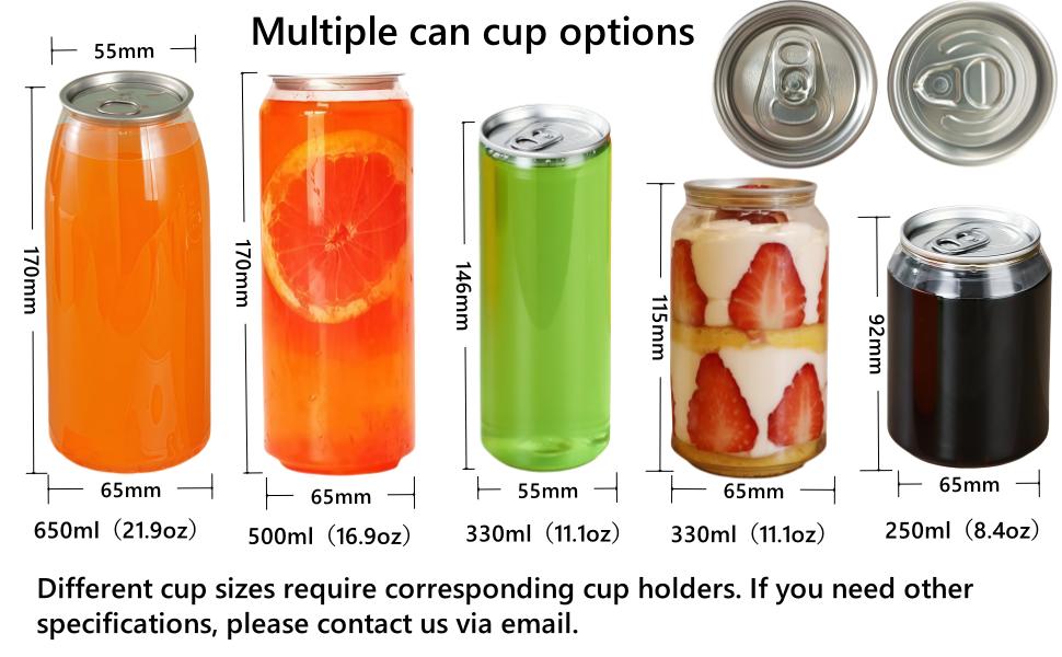 Semi-Automatic Can Sealing Machine- 2.4-6.7 inch Height Adjustable,Commercial soda can sealer machine for Plastic and Aluminum Beer Can (5.5cm in Diam)-White Cup Sealing Machine