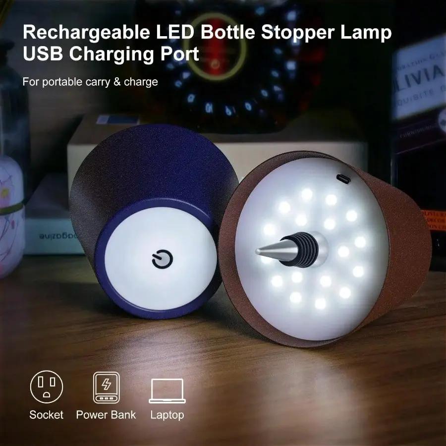 A Portable Wireless LED Bottle Lamp, Adjustable Ambient Table Lamp, Rechargeable Touch-Sensitive Night Light, Suitable for Bedside, Living Room, Dining Room, Or Bedroom