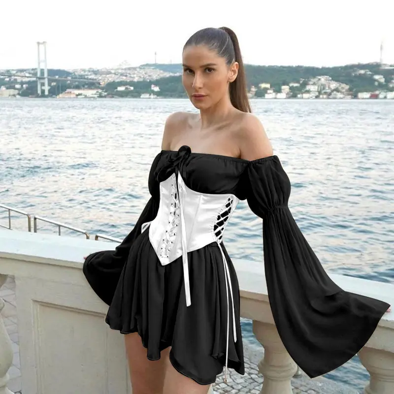 21154 black dress +21155 white waist sea