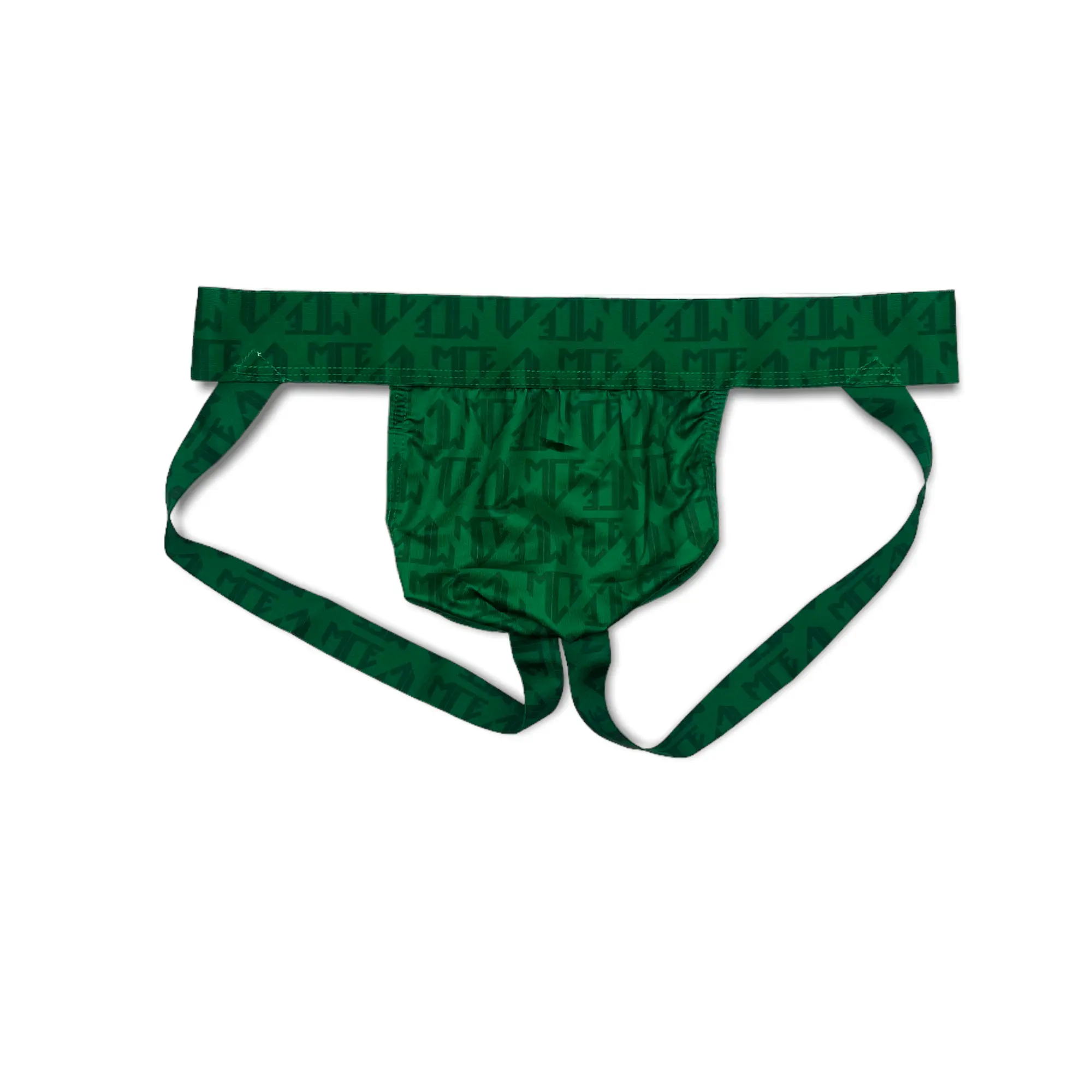 MCE Green Monogram Logo Jockstrap - Holiday D Breathable Fabric