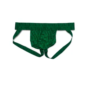 MCE Green Monogram Logo Jockstrap - Holiday D Breathable Fabric