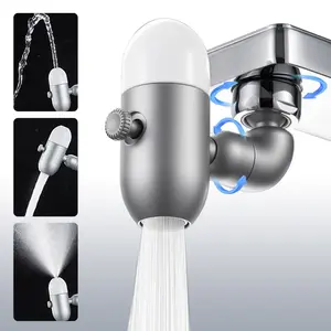 4 water flow shower small fountain aerator faucet extender 360° universal faucet booster soft water splash-proof bathroom kitchen faucet