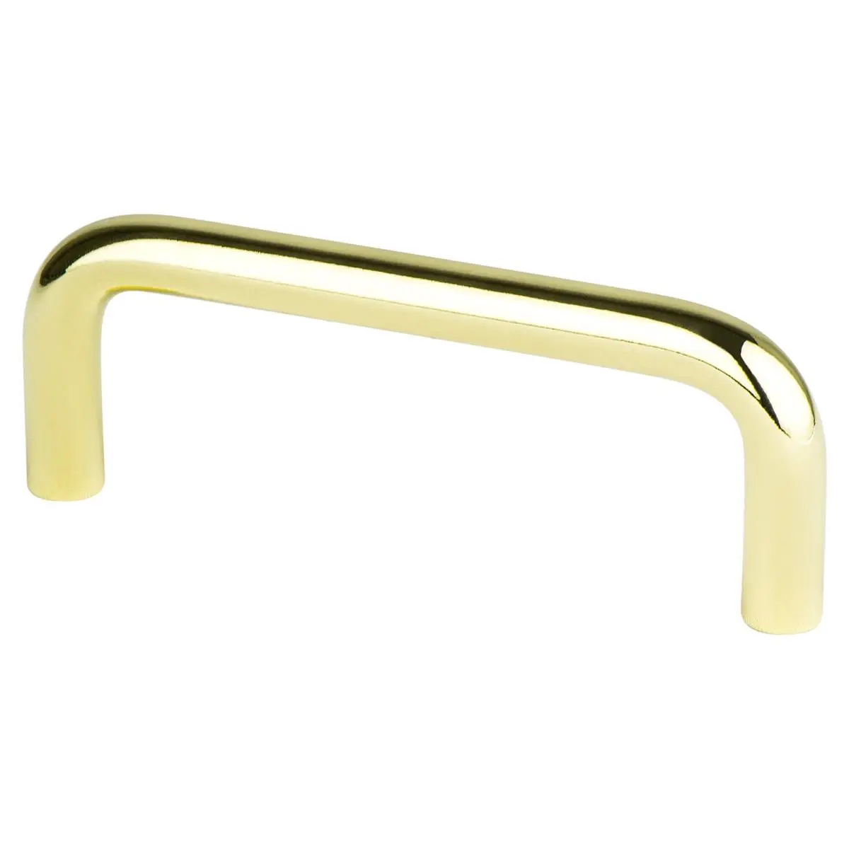 212 MAIN Berenson Zurich Wire Pull Door Handle, 3 in. CC, 1-1/4 in., 3-5/16 in., Polished Brass Finish, Steel Base Commercial Door Hardware