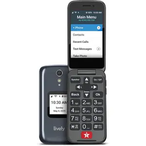 Jitterbug Graphite Flip Phone for Seniors No SIM Needed Must Activate Phone Plan Not Compatible with Other Wireless Carriers