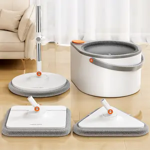 Joybos Sewage Separation Handsfree Wash Mop Bucket Set,Rotating Floor Mop,Lazy Dust Removal Mop For Kitchen&Home,Cleaning Supplies Tool Adjustable