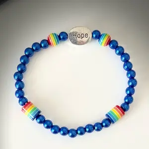 Blue bracelet movement pride hope - Kamala election- woman’s rights- LGBT