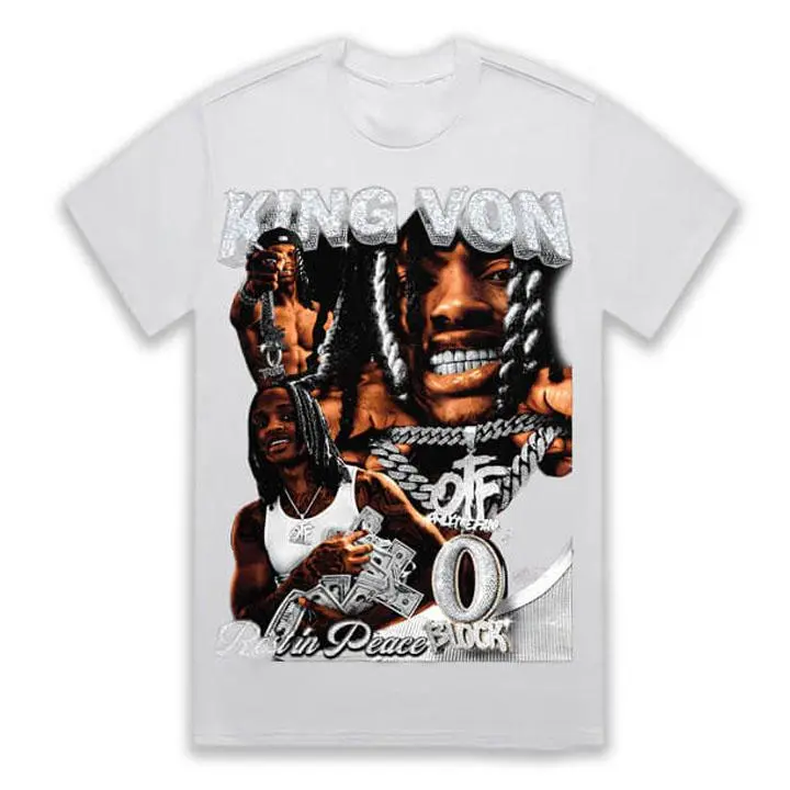 King Von Rapper Y2K Hiphop Graphic Tee Shirt