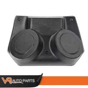 G-PLUS Marine Overhead Console Stereo Radio Cover, 2-Cup Holder ABS Plastic Center Console Organizer for Golf Carts, Polaris RZR Vehicles