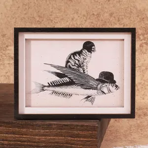 1PC Vintage Humorous Cat Frame Refrigerator Decorating Magnet, Design, Retro Art Home Decor, Nice Home Decoration Choice