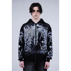 Black Eclipse Zip Hoodie