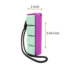 Picky Party Clicky Keychain Purple Textured Base you customize Tactile Switch