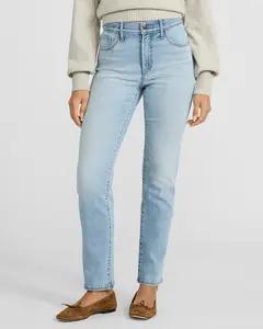 Express High Waisted Light Wash '90s Slim Jeans
