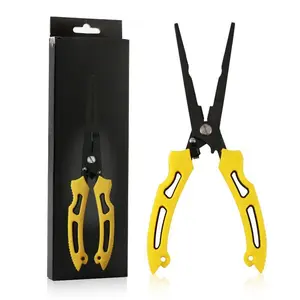 8.5" Long Nose Fishing Pliers  – Needle Nose Fishing Pliers with Corrosion-Resistant Stainless Steel, Braid Cutter & Locking Mechanism – Perfect for Saltwater & Freshwater Fishing