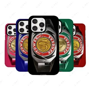 Power Rangers Retro Colorful Power Morpher Phone Case with Iconic All Rangers Dino Coin Design for iphone 17 16 15 14 13 Shockproof Superhero Anime Protection Durable Polycarbonate TPU-hp