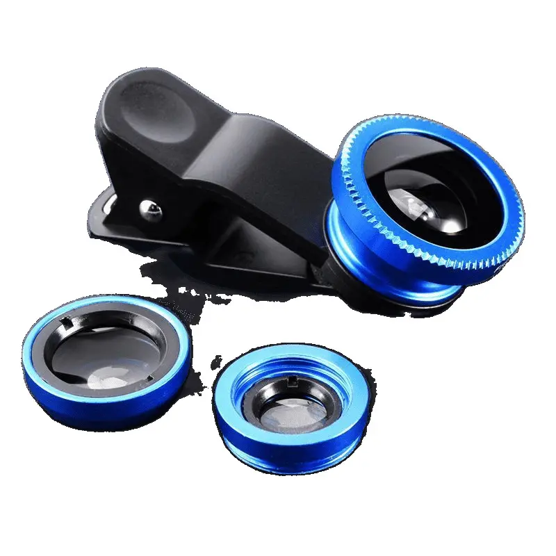 3-in-1 Universal Mobile Lens Kit Wide-Angle Macro Fisheye Apple-Compatible Camera Lens for Creative iPhone Photography & Fun Shots