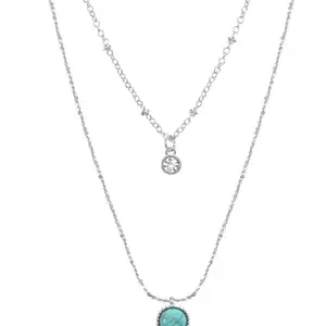 Time and Tru Women's Silvertone Layered Necklace, 1 Piece
