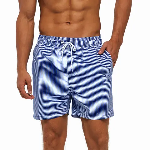 SILKWORLD Men's 5in Swim Trunks - Quick-Dry Mesh-Lined Swim Shorts with Elastic Drawstring Waist, Deep Side Pockets & Velcro Back Pocket, Above-the-Knee Beach & Pool Shorts for Summer, Rafting, Volleyball