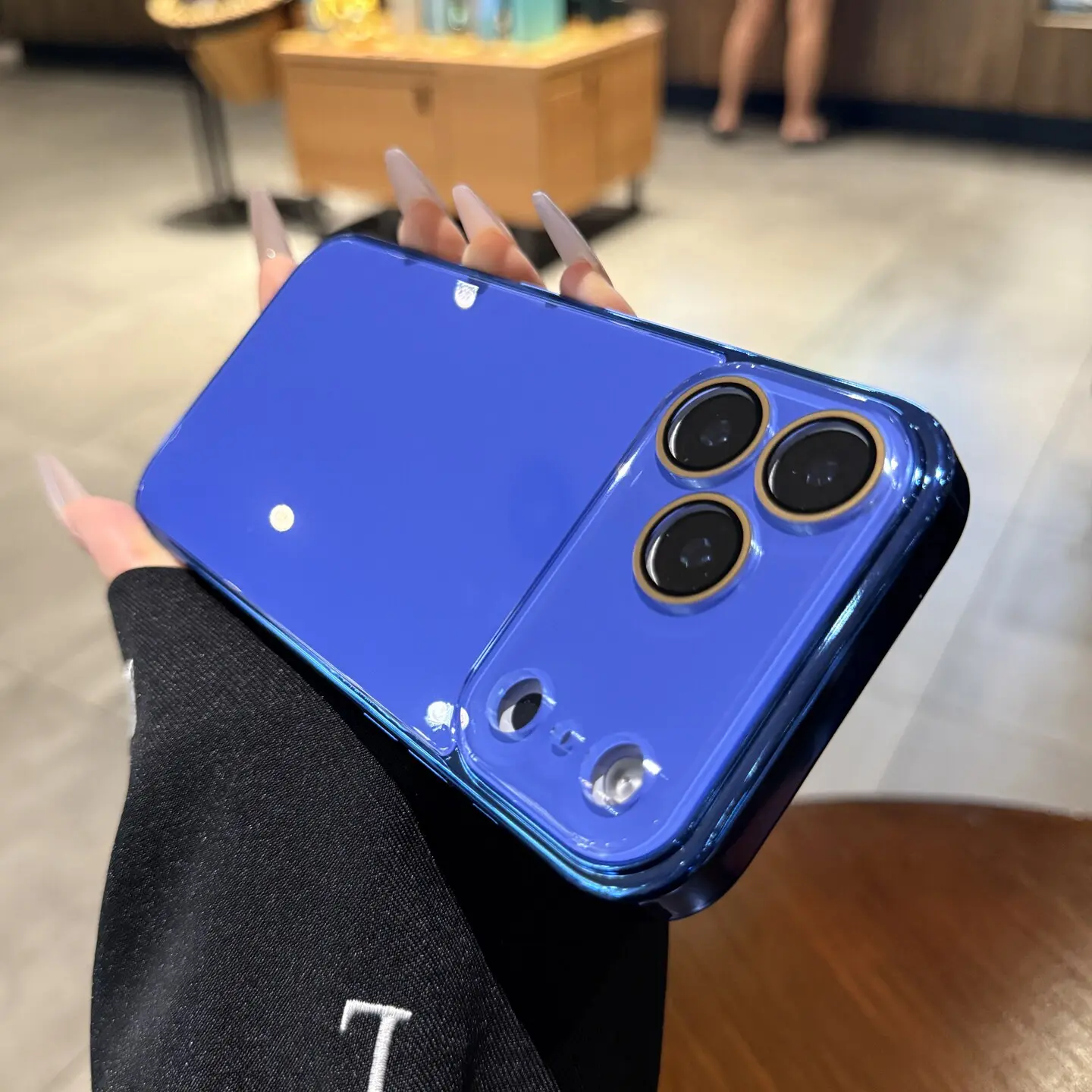 Sleek Premium Full-Coverage Crystal Glass Smartphone Case - Cellphone Accessories for iPhone 17/16/15/14/13/12 Pro Max, Includes Handheld Devices Camera Lens Protector
