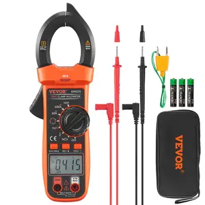 VEVOR Digital Clamp Meter, T-RMS 6000 Counts, 600A Multimeter for Current, Voltage, Resistance, Diodes & Continuity Testing, Data Hold Function, NCV Feature for Domestic & Railway Maintenance