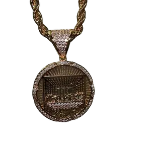 The Last Supper Necklace with 24' Inch Rope Chain - Gold Color