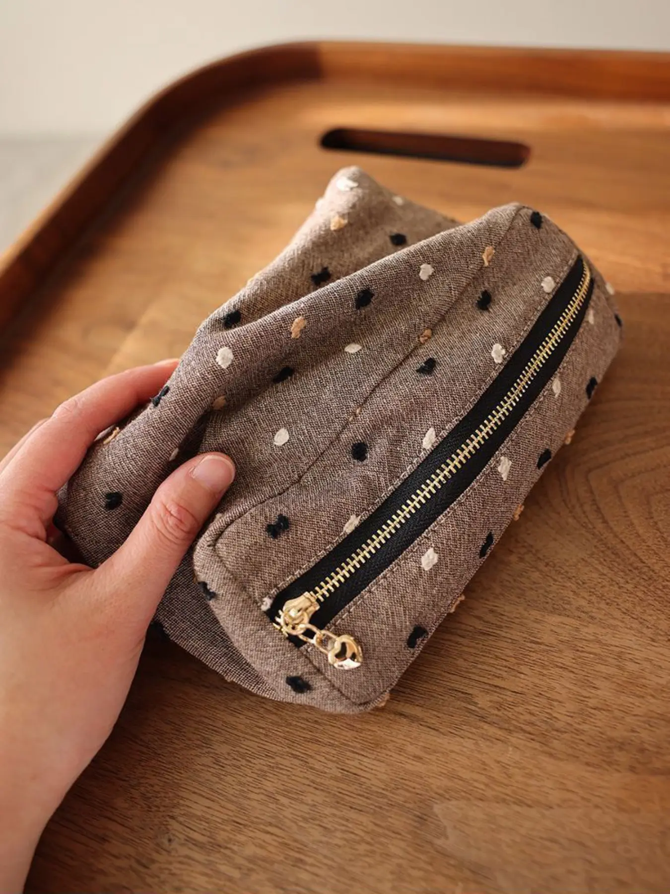 Japanese Striped Makeup Bag, Multi-Functional Zipper Storage Pouch, Travel Portable Handheld Organizer for All Seasons, Cosmetic Pouch, Cosmetics Bag, Travel Essentials, Makeup Organizer Pouches