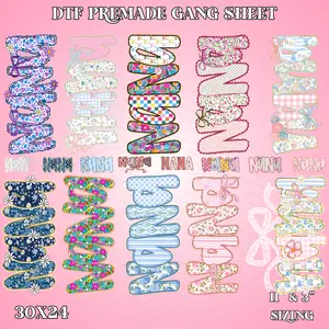 Floral Nana 30x24 -  DTF PREMADE GANG SHEET