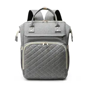 Unisex Large Capacity Waterproof Diaper Backpack, On-the-Go Diaper Bags with USB Charging & Insulated Bottle Pockets for Travel Moms