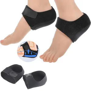 2-Pack Heel Protectors for Cracked Feet, Thick High Elastic Soft Gel Pads, Foot Bottom Cup Protection, Support Cushioning for Dry Cracked Heels