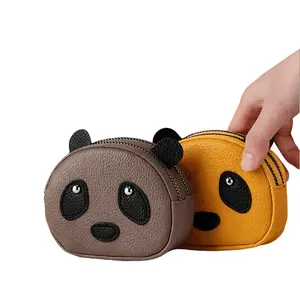 Women's Genuine Soft Cowhide Leather Coin Purse - Fashionable, Compact, Creative Cat Design, Double-Layer Zipper Storage Pouch, Wristlet for TikTok Shop Spring Glow Up outdoorfun Before Christmas Coin Pouch women bags