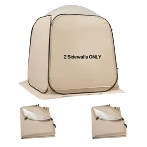 VEVOR Sun Shade Sail Canopy Covers, Fit for 6 x 6 ft Screen House Tent, Sun Protection, 5.51 x 5.71 ft 300D Oxford Silver-Coated Fabric, Pack of 2 (Not Include Tent), for Outdoor Activities, Beige