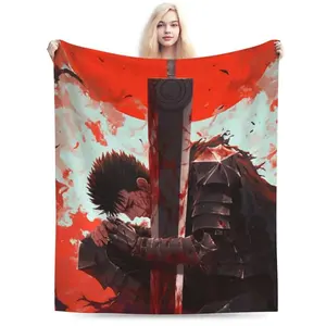 Berserk Blanket, Super Soft Throw Blanket For Bed Sofa Couch, Cozy Flannel Blanket For Bedroom Livingroom, 40"X30" Father's Day Thanksgiving Valentine's Day holiday gifts for family and children