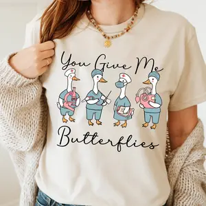 You Give Me Butterflies Shirt, Silly Goose Phlebotomy Shirt, Phlebotomist Sweatshirt, Nursing Appreciation Shirt, Nursing Student Hoodie
