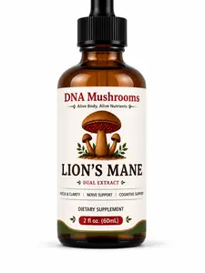 Lion Mane-Tincture Dual Extract Supports concentration and focus, supports mental clarity, supports Cognitive Wellness Supports memory,