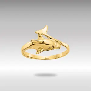 14K Gold Dolphin Ring Model-K3921