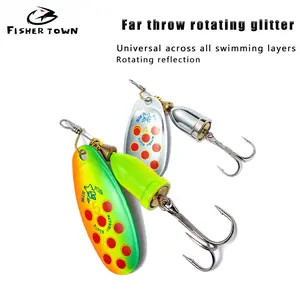 Metal Fishing Lure Spinnerbait, Hard Bait for Saltwater & Freshwater, Suitable for Salmon, Bass, Trout, Spoon Lures, Fishing Tools