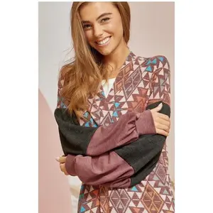 Andree Aztec Print Cardigan