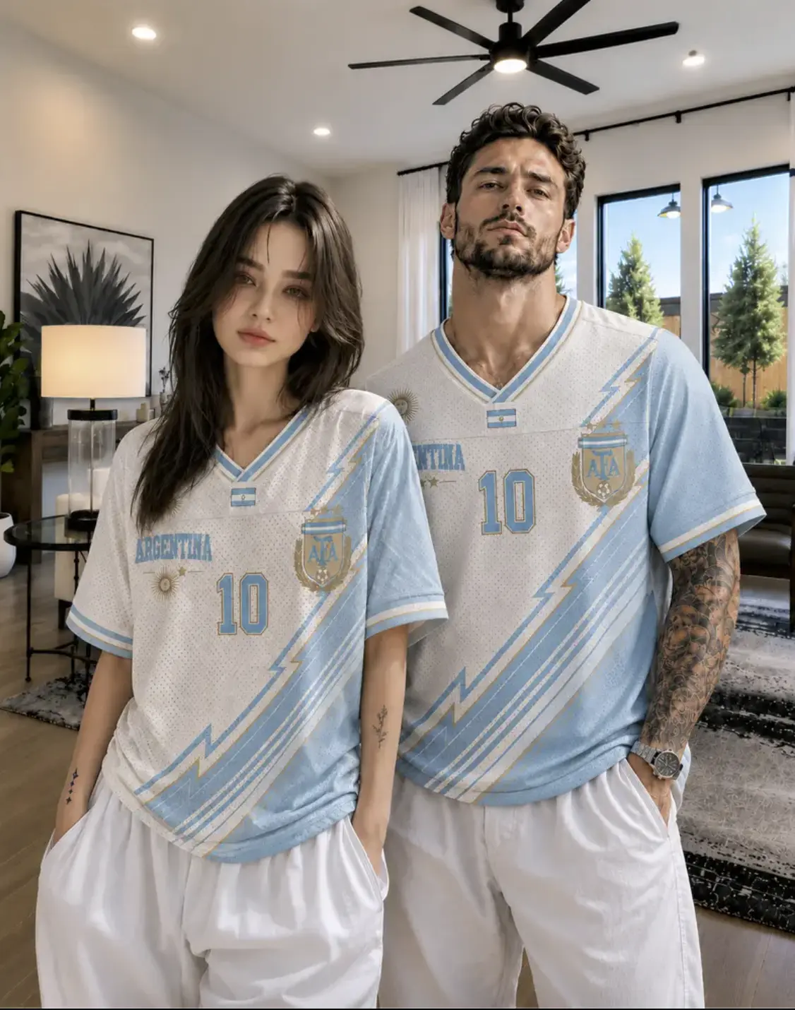 Vintage Sky Blue Lightning Soccer Jersey