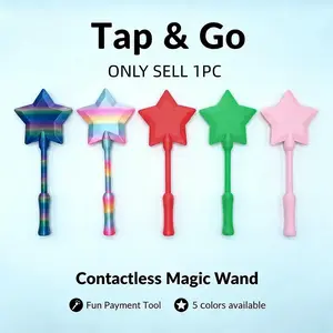 3D Printed Novelty Star Magic Wand Inductive Contactless Payment Tool, Fun Topic Starter for Cafes & Shops, Social Media Attraction Moment, Durable