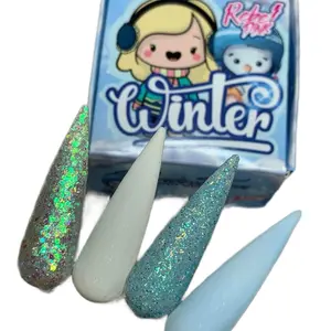 Rebel pink collections winter powder acrylic