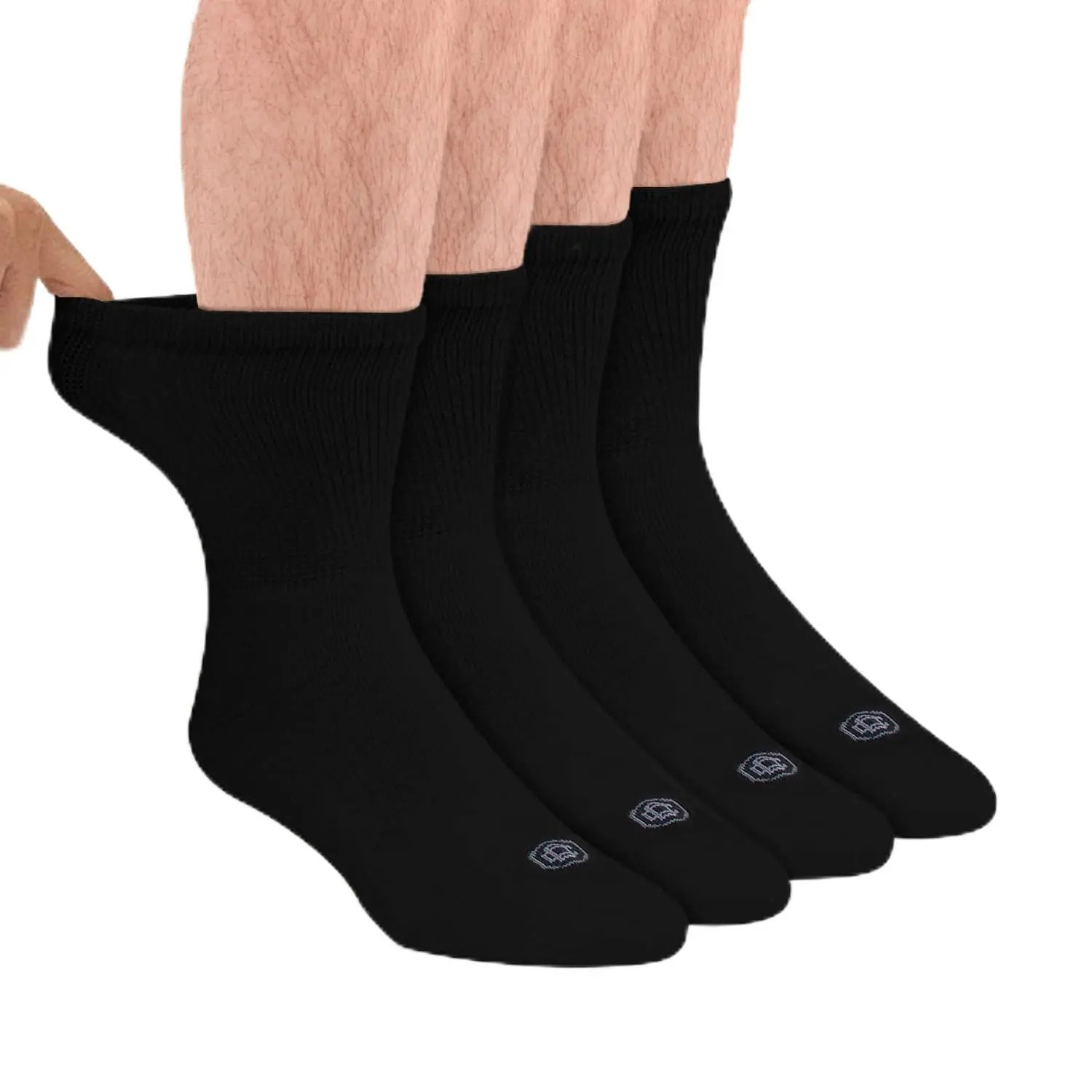 Diabetic Socks For Men  Seamless With Non Binding Top 4 Pairs Large 9-12 & X-large 13-15